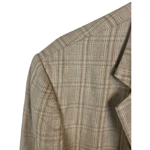 Gap Men's Linen Blazer Sport Coat M Medium Plaid AS IS Preppy Twee Project - Picture 8 of 9